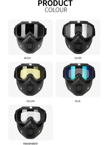 🏍️ Moonrider ProRider Mask – Nefes Alabilir, Rüzgâr Geçirmez Motokros Maskesi